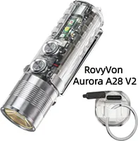 RovyVon Aurora A28 V2 High CRI EDC Flashlight 700 Lumens Rechargeble 4500K Neutral White 90+ CRI Pocket Torch With 600mAh