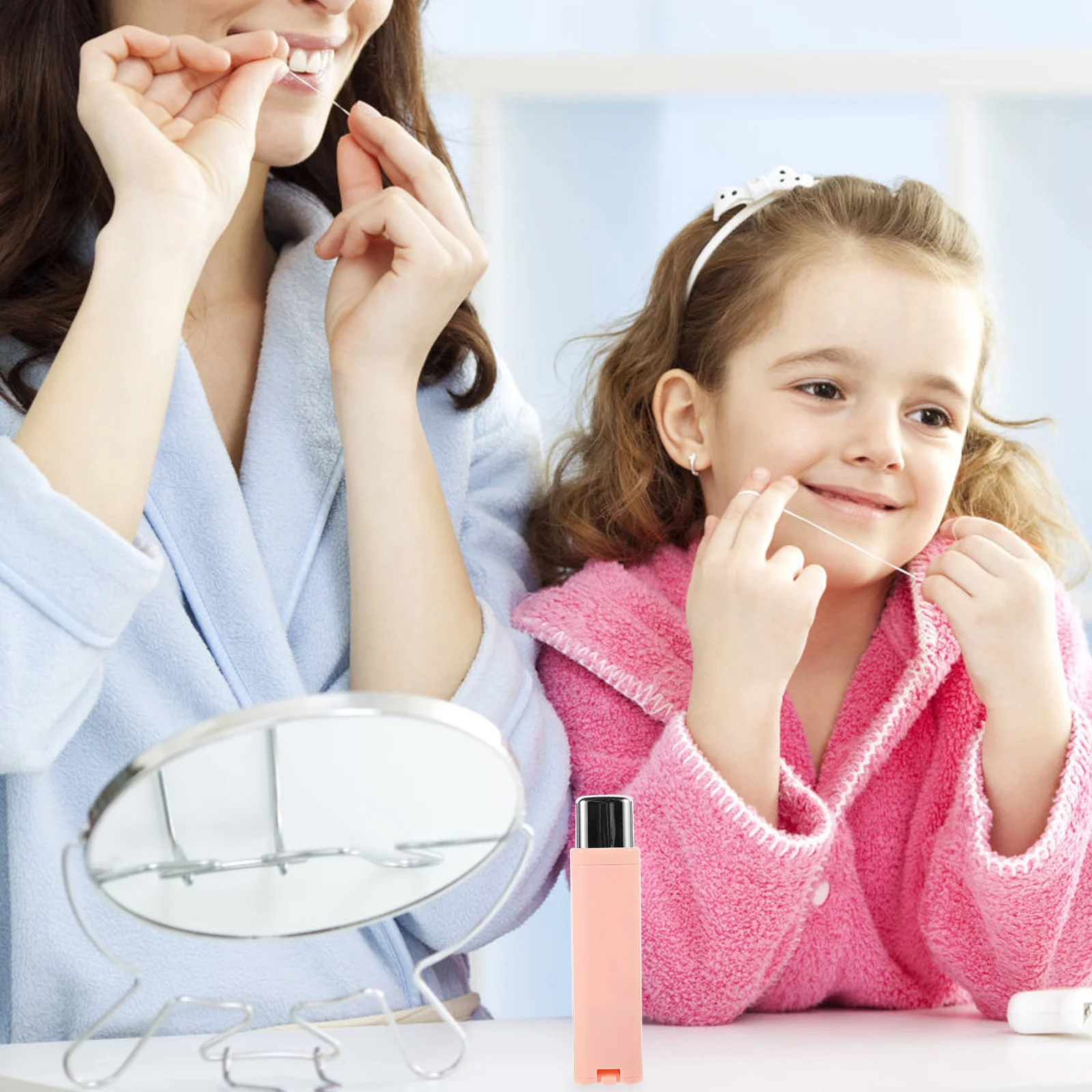 치실 픽 홀더 프리미엄 휴대용 컴팩트 자동 팝아웃 재사용 가능한 치실 정리함 일상 사용 여행 가정용