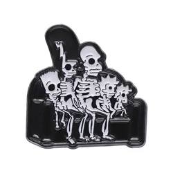 Halloween Brooch Sofa Spooky Skeleton Family Metal Badge Small Gifts Wholesale Lapel Pins and Badges Brooches for Clothing Pin
