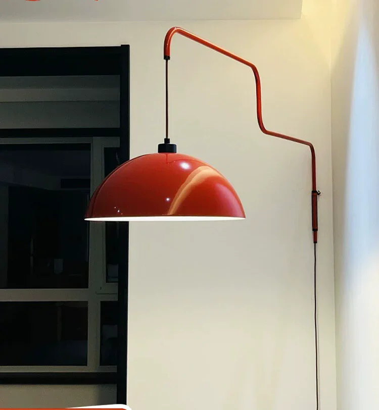 Red rocker chandelier, antique living room, bedroom wall light, Nordic designer decorative wall light