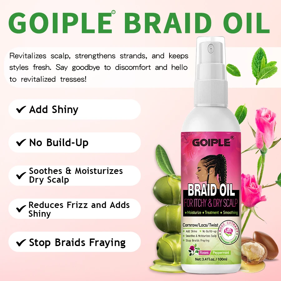 Braid Hair Care Kit Rinse-free Shampoo Clean Foam Mousse High Shine Braiding Gel for Dreadlocks Cornrows and Styling Accessories