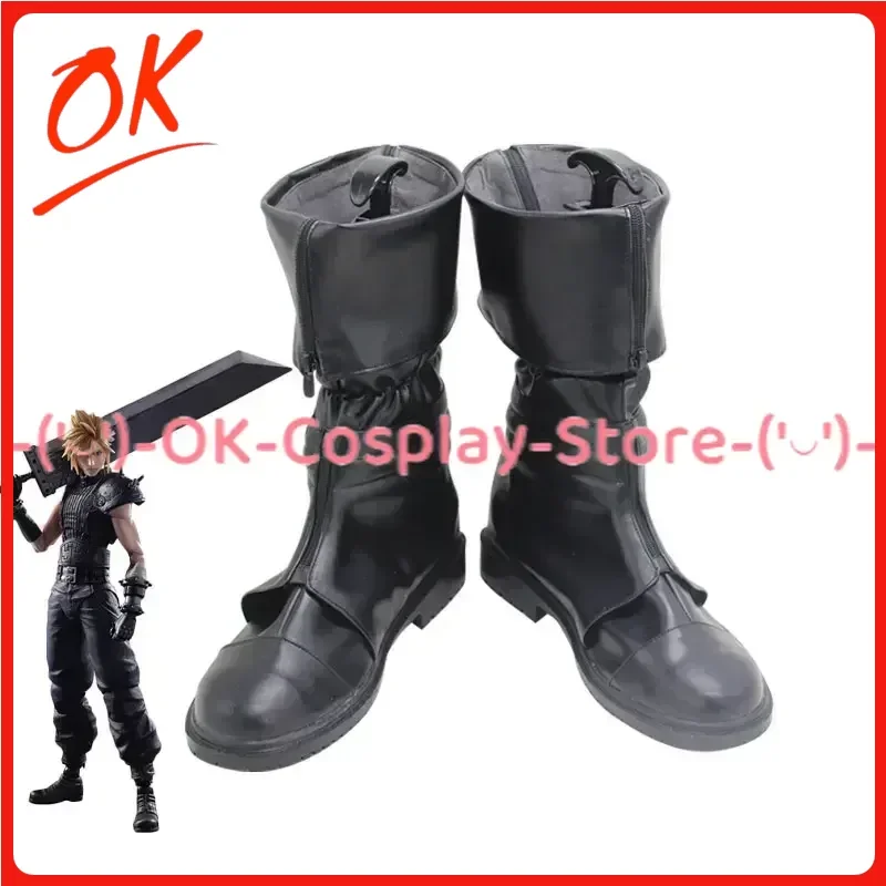 

[Customized] Game FF7 Final Fantasy VII Cloud Strife Cosplay ShoesAnime Roleplay Prop Halloween Carnival Party PU Leather Boots