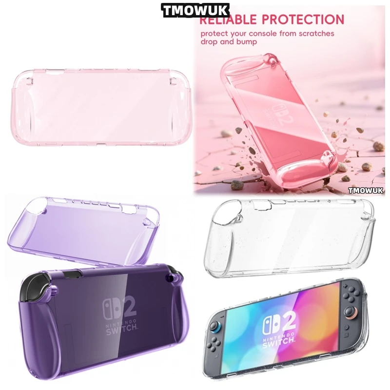 

For Nintendo Switch 2 Clear TPU Shockproof Cover Durable Protective Shell For Handheld Console