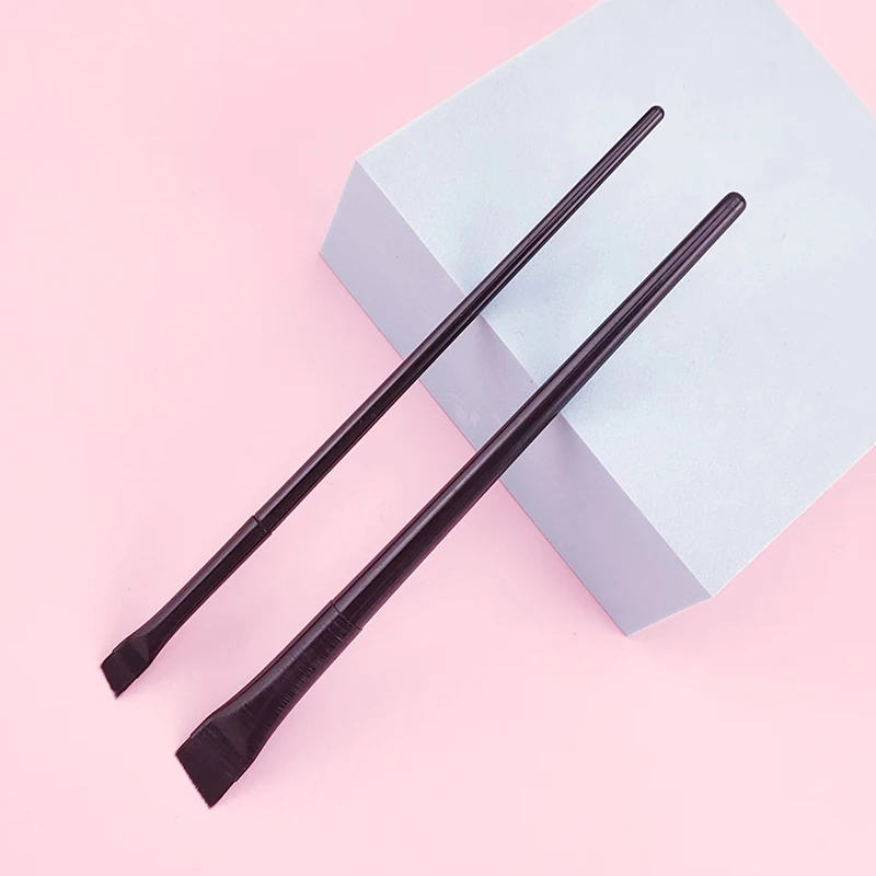 1 pz portatile piccolo pennello per sopracciglia angolato pennello per contorno sopracciglia pennello per Eyeliner per sopracciglia strumento per il trucco femminile