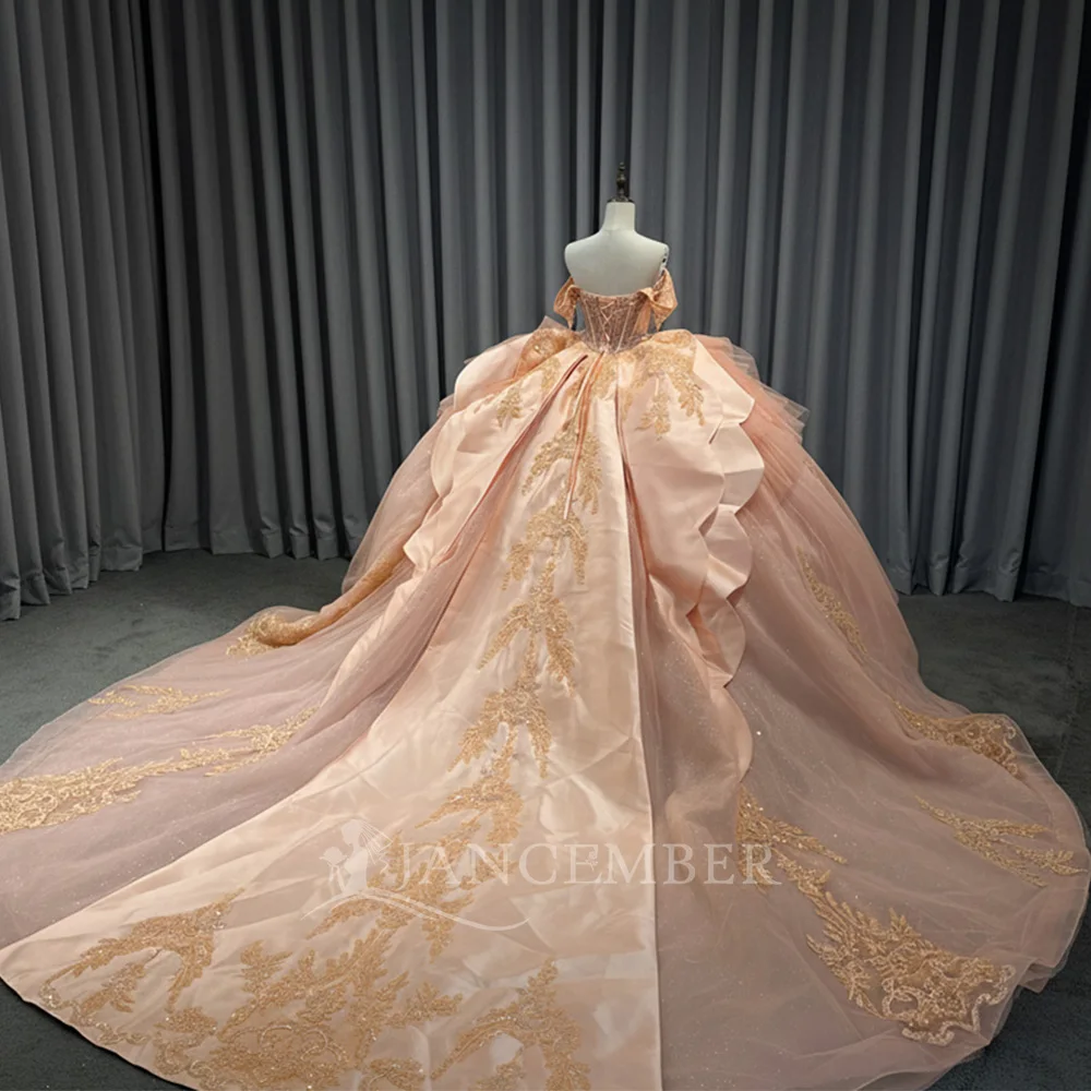 Princess Ball Gown Quinceanera Dresses Organza Formal Birthday Party Customized شارون سعيد فساتين سهره Tiered