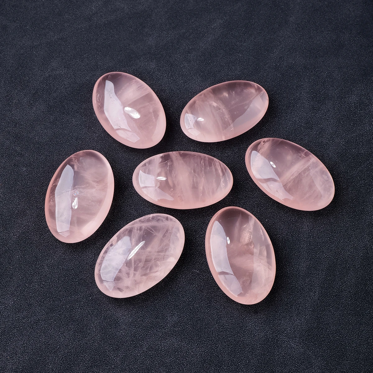 1Pc Natural Crystal Pink Crystal Handle Starlight Pink Crystal Raw Polished Yoga Stone Massage Stone Handle Piece Ornament