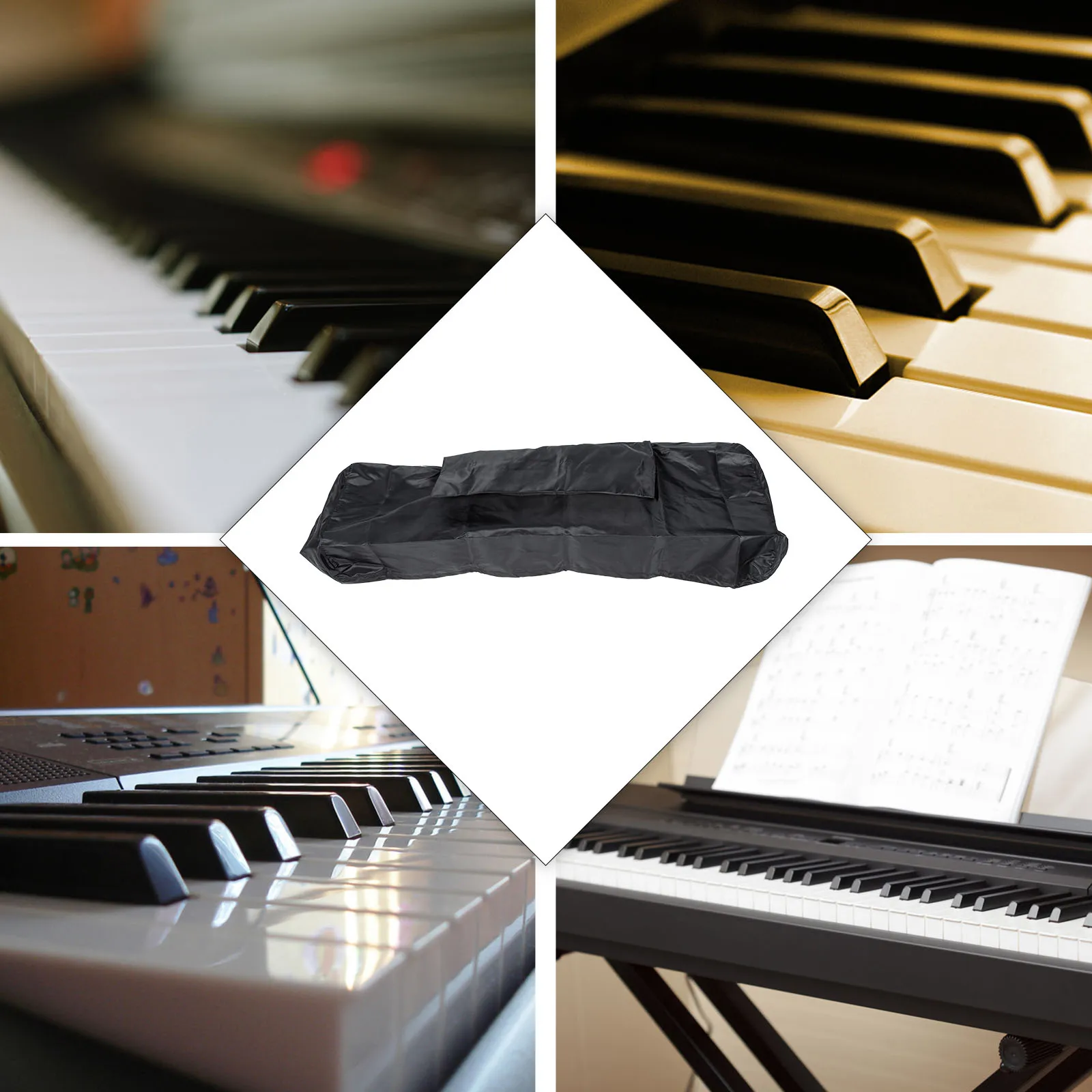 

Durable Electronic Piano Cover Premium Material Protective Dustproof Lightweight Foldable Easy Storage Music Stand