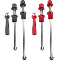 Aluminum Alloy Road Bike Anti Theft Quick Release Skewers Wheels Locking Security Black/Red 18.5cm/14.7cm