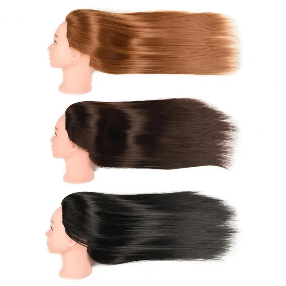 

Подставка для плетения волос, голова манекена с волосами, человеческие волосы, прямые 25