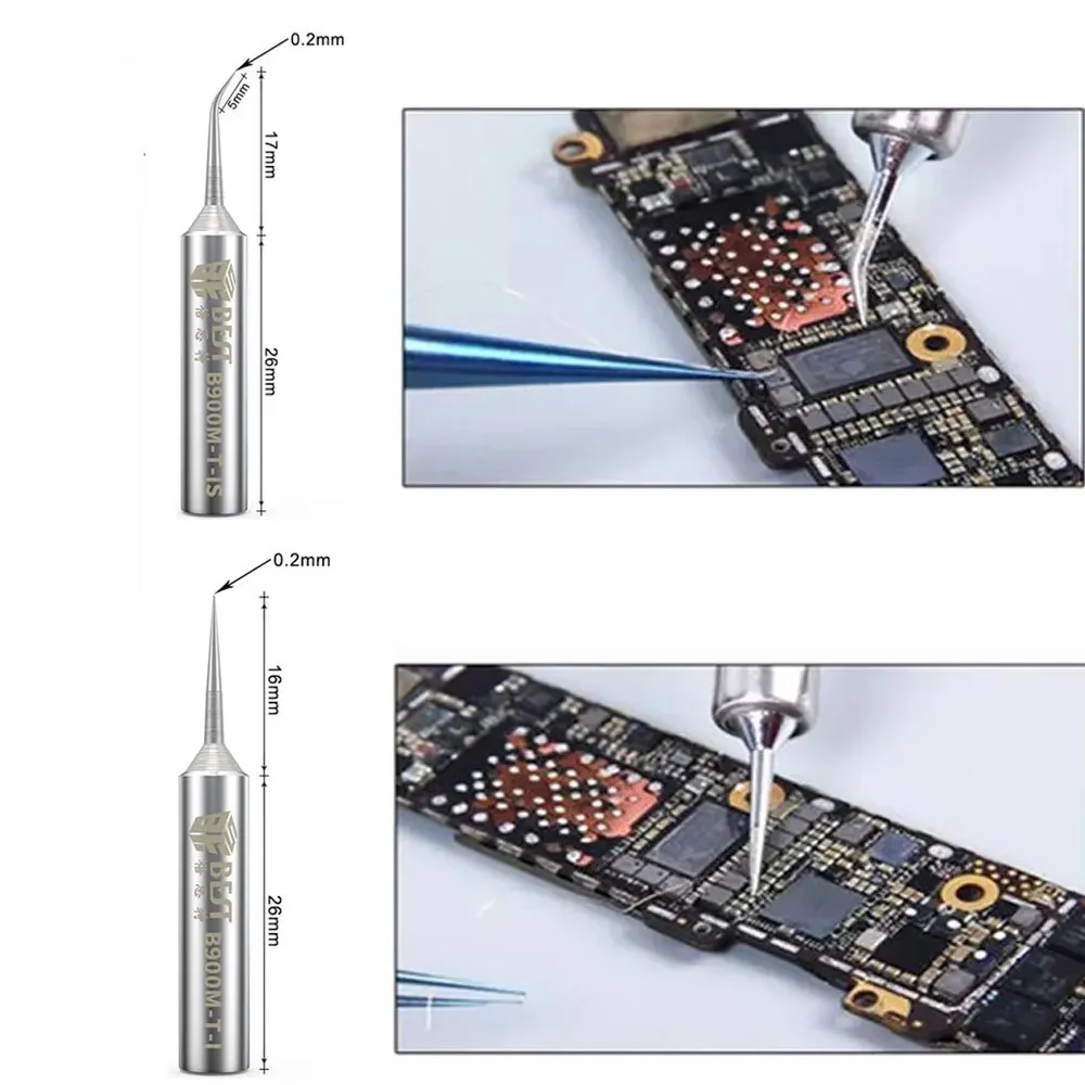 Soldering Iron Tips B900M-T-I/B900M-T-IS Oxygen-free Copper 0.2mm Fly Line Welding Tips Solder Iron Sting for 936/937