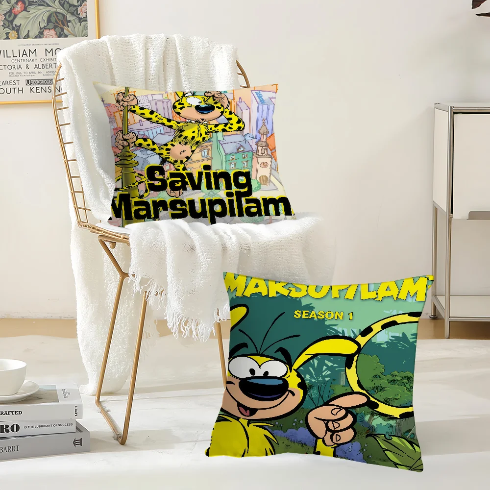 M-marsupilami Cushion Cover Pillow Case Suitable For Bedrooms Living Rooms Cars Home Decoration