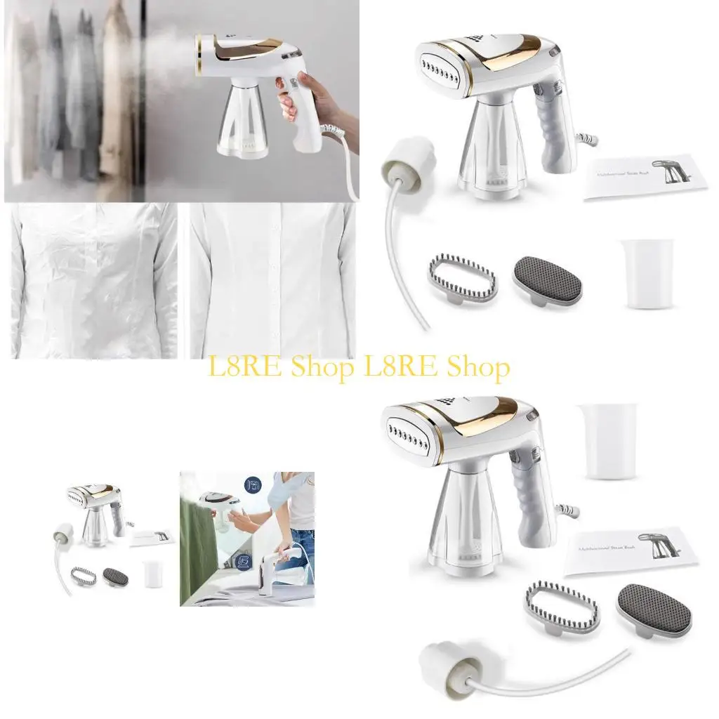 L8RE Compact Foldable Steam Iron Portable Handheld Ironing Machine Garment Steamers