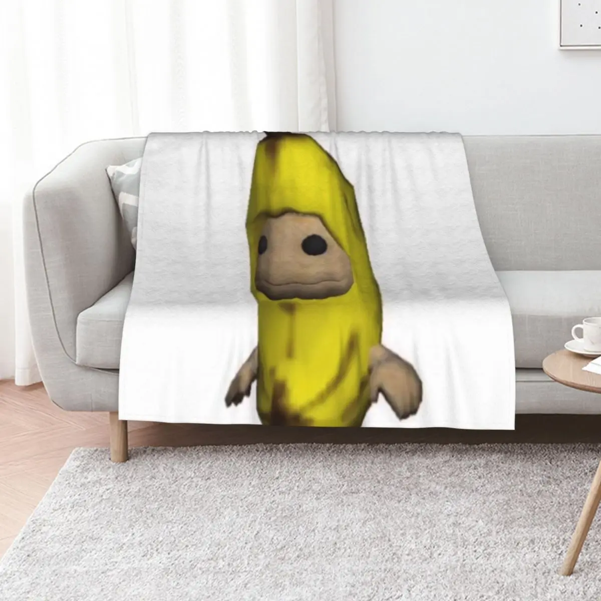 

Banana Sackboy Throw Blanket Stuffeds Beautifuls Bed linens Luxury Designer Blankets
