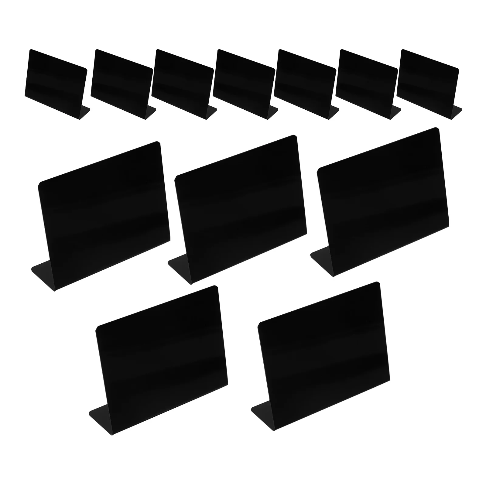 12 Pcs Mini Blackboard Signs 100x75mm Bright Black Food Labels Party Buffet Wedding Table Numbers Desk Memo Kitchen Notes
