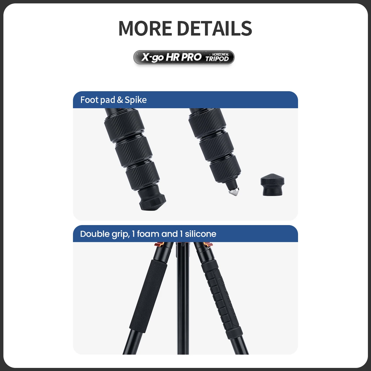 Stable Camera Professional Stand Monopod Height Adjustable Universal Digital Tripod Folded Horizontal Tripod