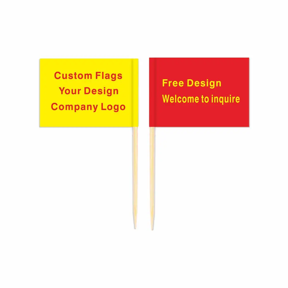 Custom Logo Toothpick Flags 3.5X2.5CM A Variety of Toothpick Length Can Be Selected. Fruit Ornaments 001