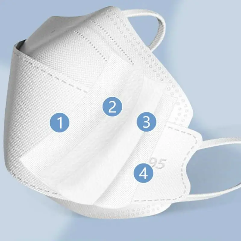 100 pieces face Masks 4d Morandi color fish shaped four layer color dust and droplet preve маска mascarillas masque