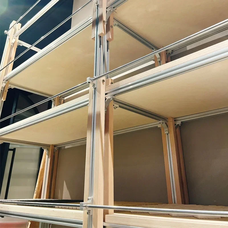 Online-Promi-Bekleidungs geschäft Aluminium Birke Display Rack Lagerung Display Rack Tasche Rack mehr schicht ige Ins