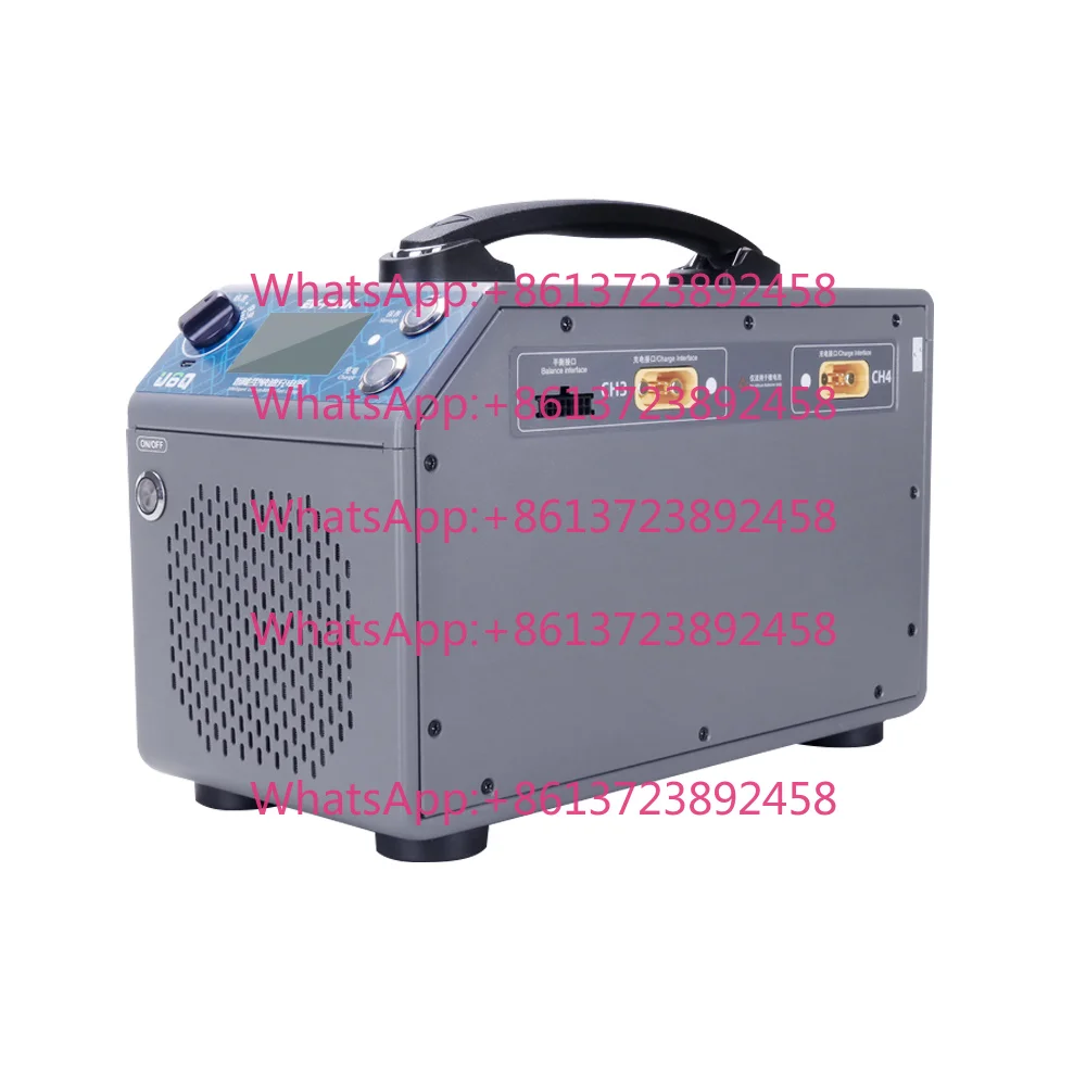 EV-PEAK U6Q 3000W 60A Dual Channel Smart Balan Charger AS150U Plug for Agricultural Spray Drone LiPo LiHv 6S-14S Battery Charger