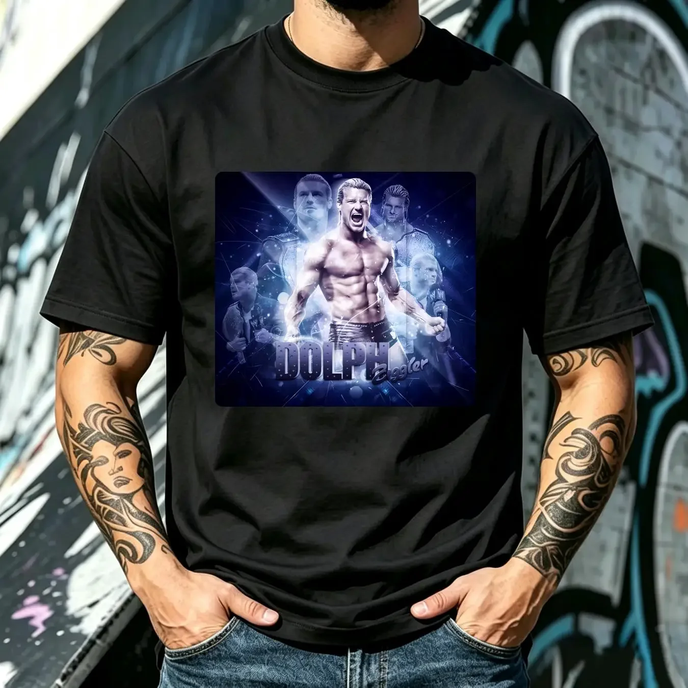 washed T Shirt New Popular Dolph Ziggler  Men All Size B718 long sleeves vintage Washed Breathable fashion graphic homme Unisex