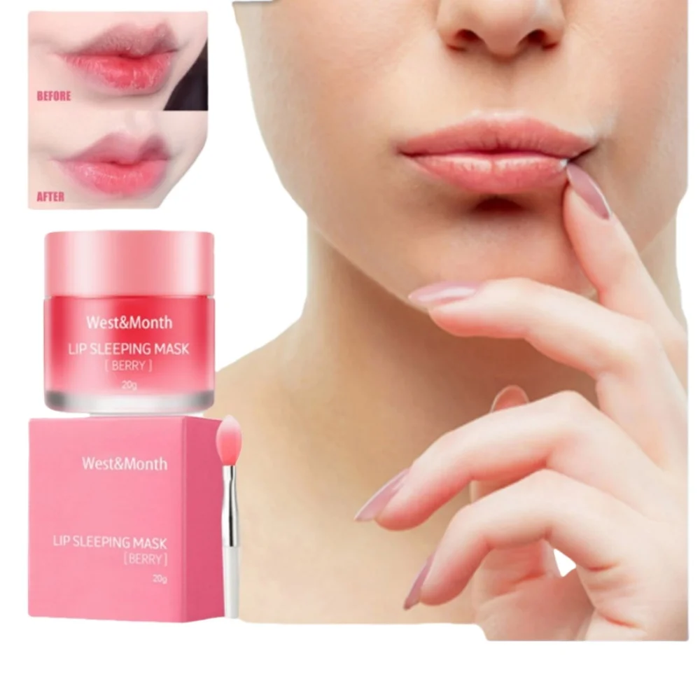 

Увлажняющая маска для сна для губ, уход за ночным сном, питает, выцветает, удаляет омертвевшую кожу, восстанавливающий бальзам для губ