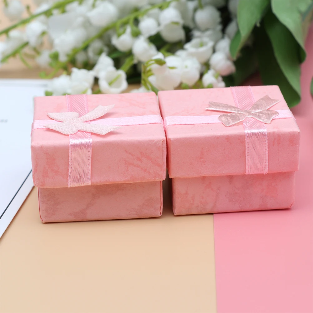

30PCS Jewelry Stylish Hard Bowknot Small Size Stylish Jewelery Boxes for Earrings Necklace Bracelet Storage Wedding Candy