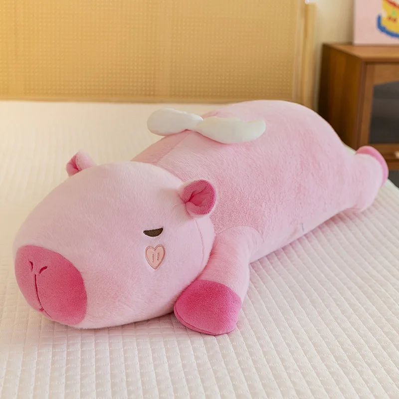 Leuke Kawaii Capybara Knuffel Gevulde Pop voor Kinderen Verjaardag Kerstcadeau Zachte Knuffelbare Engel Huisdier Slaapkussen Knuffelige Baby
