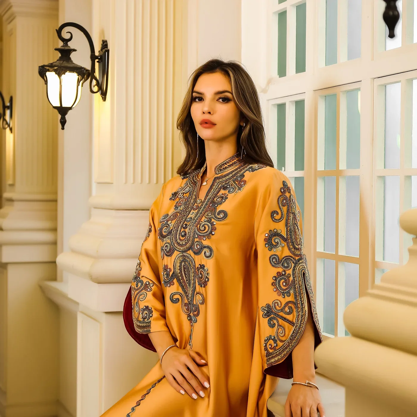 UNI suknie wieczorowe arabska długa szata haft muzułmańskie kobiety Party Jalabiya Eid Ramadan maroko dubaj Abayas Kaftan Islam Vestidos