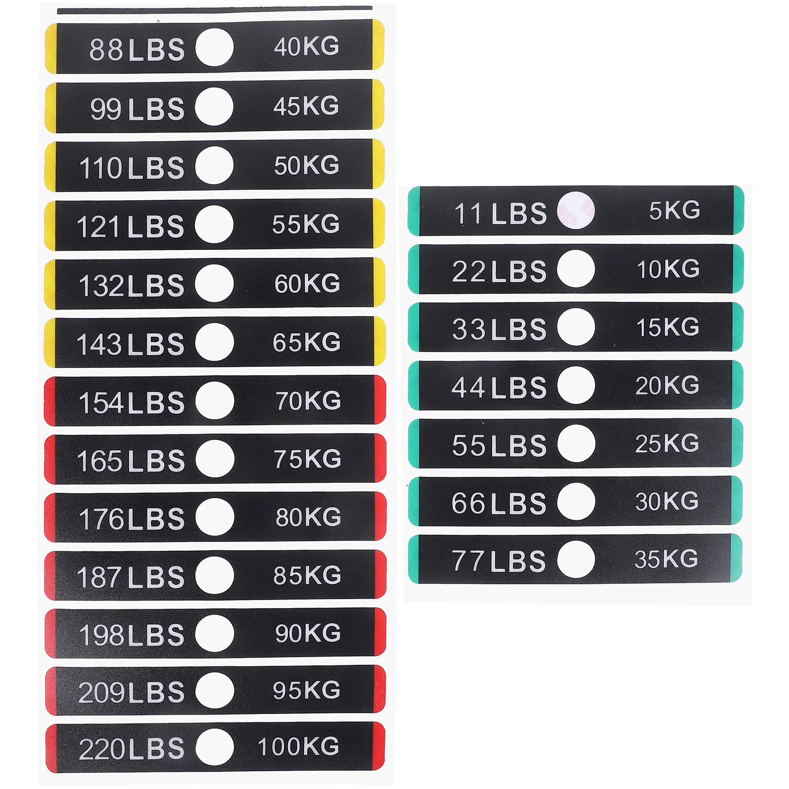 

Weight Label Sticker Tags for Weighting Block Adhesive Stickers Sorting Multifunction Fitness Equipment