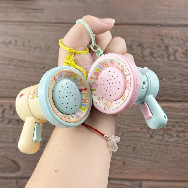 Cartoon Mini Recording Small Horn Keychain Pendant Creative Funny Handheld Small Horn Schoolbag Pendant Children Sound Toys