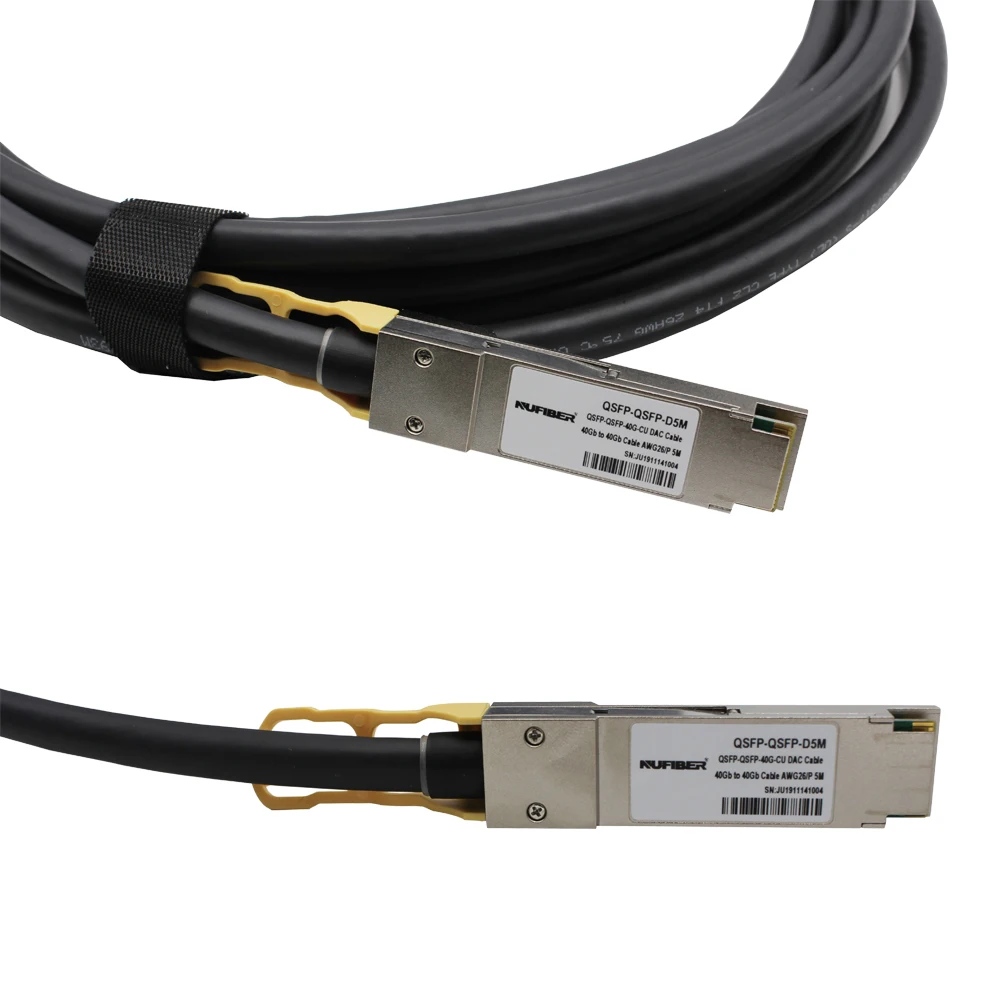 40G Direct Attach Cable QSFP+1m/2m/3m/5m AWG30 AWG24 Copper IP Network Fiber Optic Equipment for FTTH FTTB FTTX