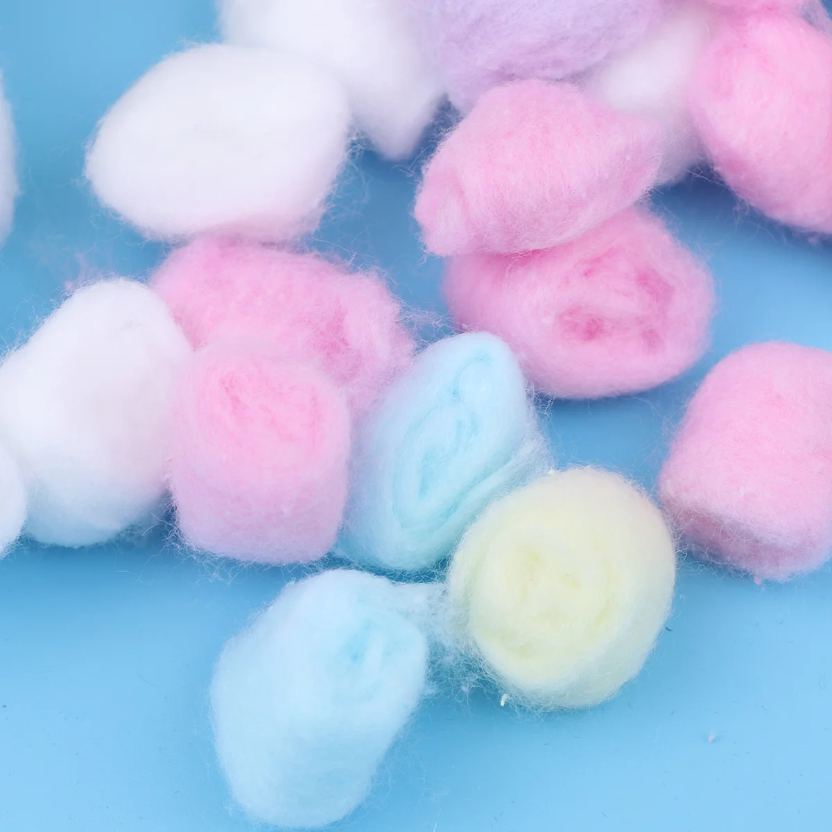 1 Bag/500g Face Color Cotton Ball Makeup Cotton Balls Degreasing Cotton Ball for Beauty Salon Home Use