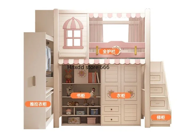 Child Bed Under Table Under Cabinet Combination Castle Tree House Bed