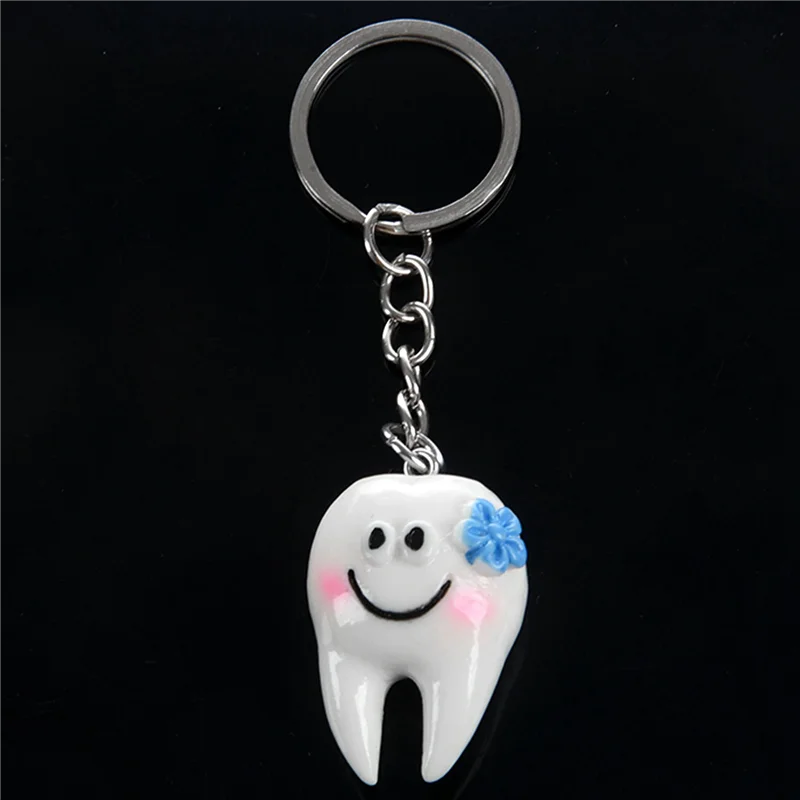 

80 Pcs Keychain Key Ring Hang Tooth Shape Cute Gift