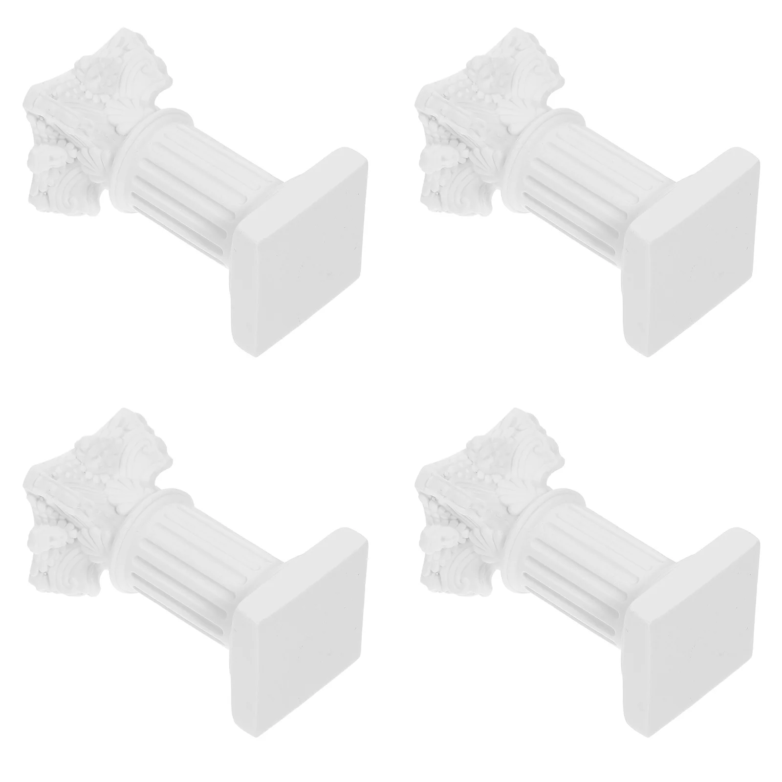 

4Pcs Mini Roman Pillars Resin Sticks for Tabletop Sculpture Decor Outdoor Pedestal Wedding Centerpiece Decoration Set