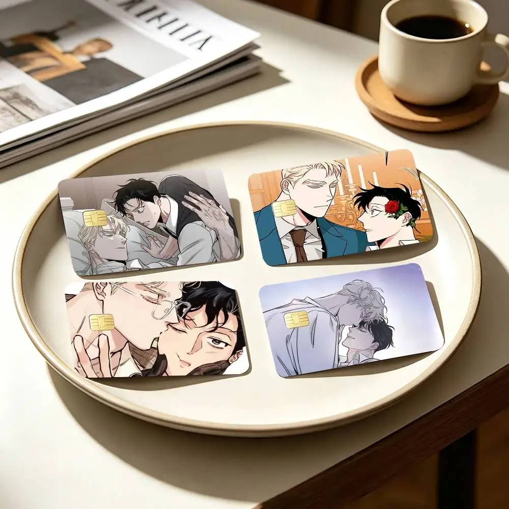 Mafia Romance Roses and Champagne Lee-won Caesar   4pcs 1Set Card Stickers Small Waterproof Chip 4PCS Card Sticker Anti-Scratch