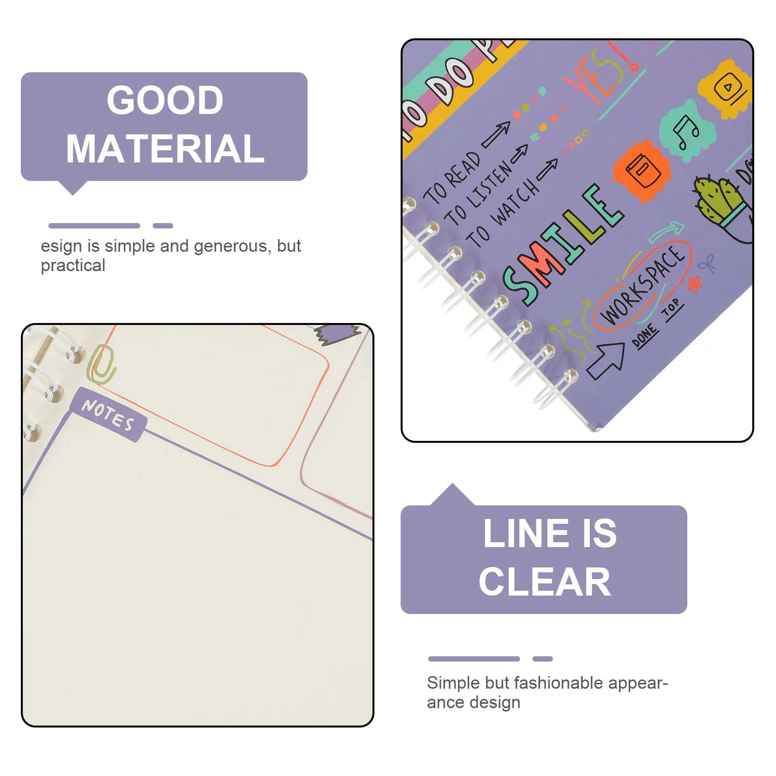 Multi-Function Note Book Portable Planner Organizer Office Academic Daily Planner Note Pad Writing Book Office Accessory