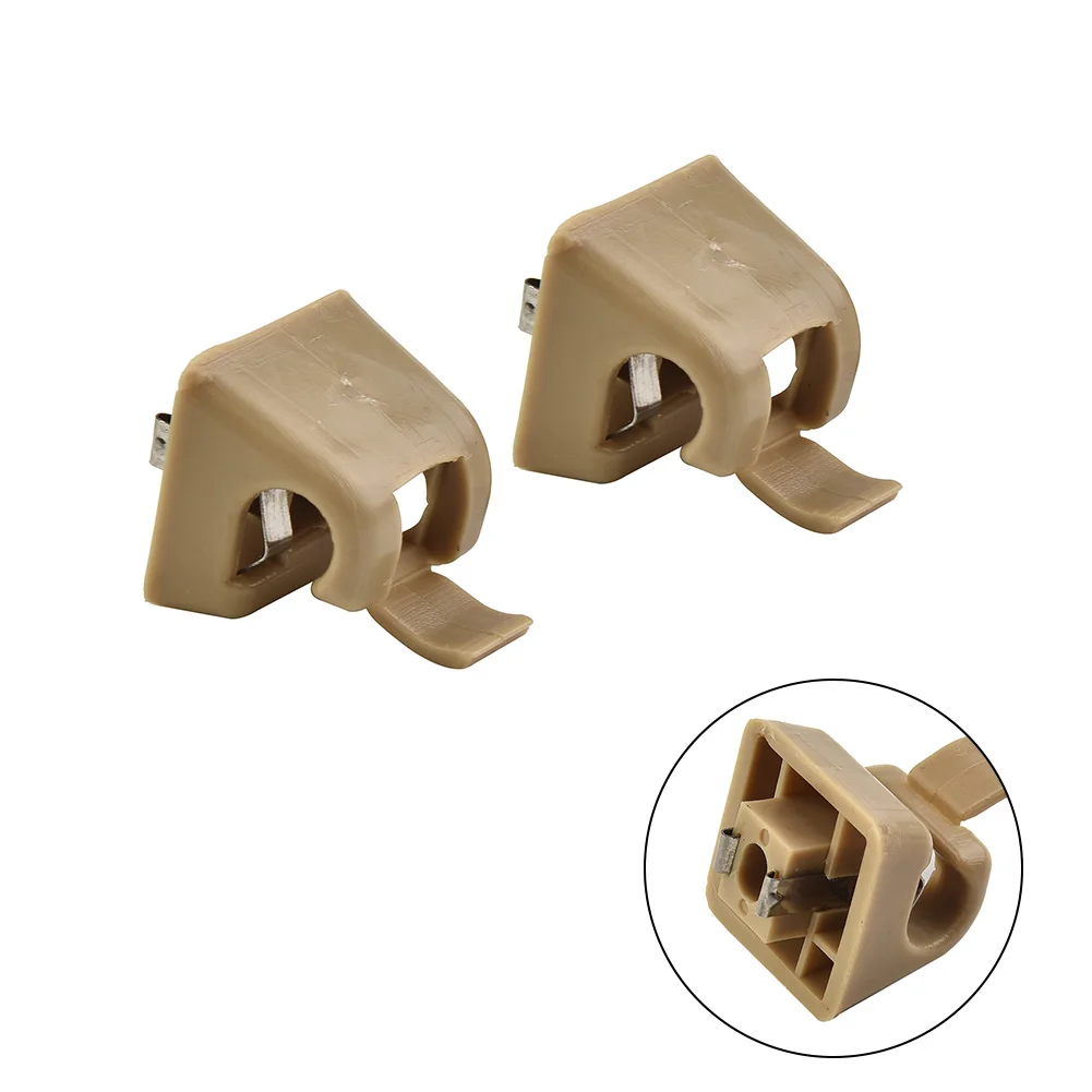 2PCS Car Sun Visor Snap ABS Clips 12681000127101 for Mercedes W123 W124 W126 W140 W201 Sun Visor Clips Holders Car Accessories