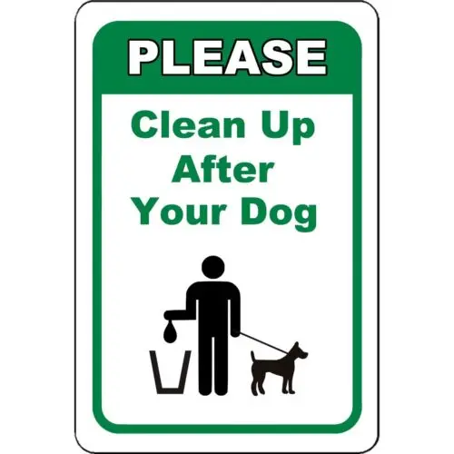 Please clean up after your dog 12