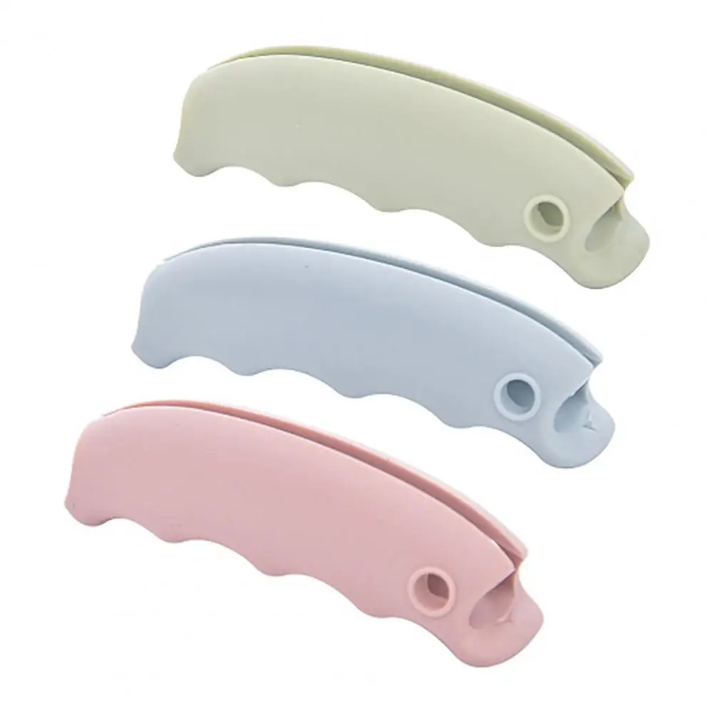 

Curved Silicone Bag Holder 3pcs Grocery Bag Carrier Handles Ergonomic Silicone Shopping Bag Holders Lightweight Multi-purpose