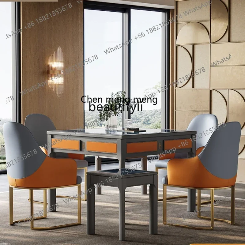 X A Dalbergia Hupeana Solid Wood Mahjong Machine Dining Table Dual-Use Plastic Products (Flower Pots) Bass Home