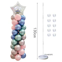 1PC 130cm Clear Balloon Column Stand Arch Balloons Holder for Graduation Decoration Wedding Birthday Baby Shower Party Supplies