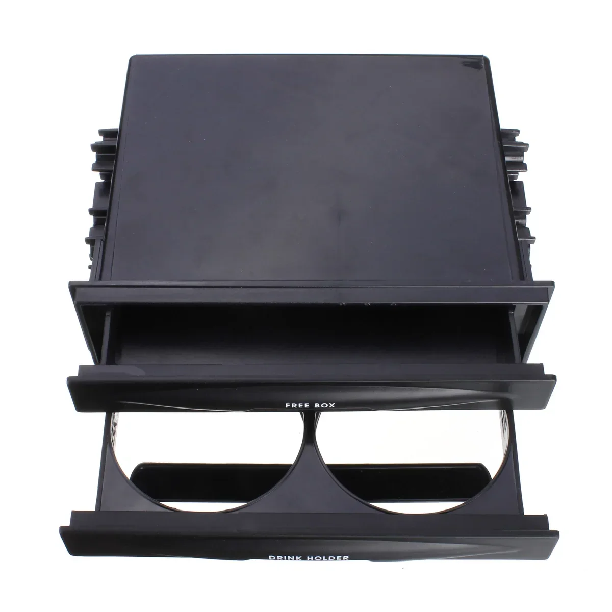 

Car Auto Double Din Radio CD Refitting Pocket Stereo Dash Installation Mounting Drawer With Drink Cup Holder Storage Box
