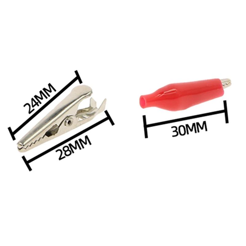 10Pcs 28mm Alligator Clips With Shell Alligator Clips Small Battery Power Clips Test Clips Small Metal Clamp