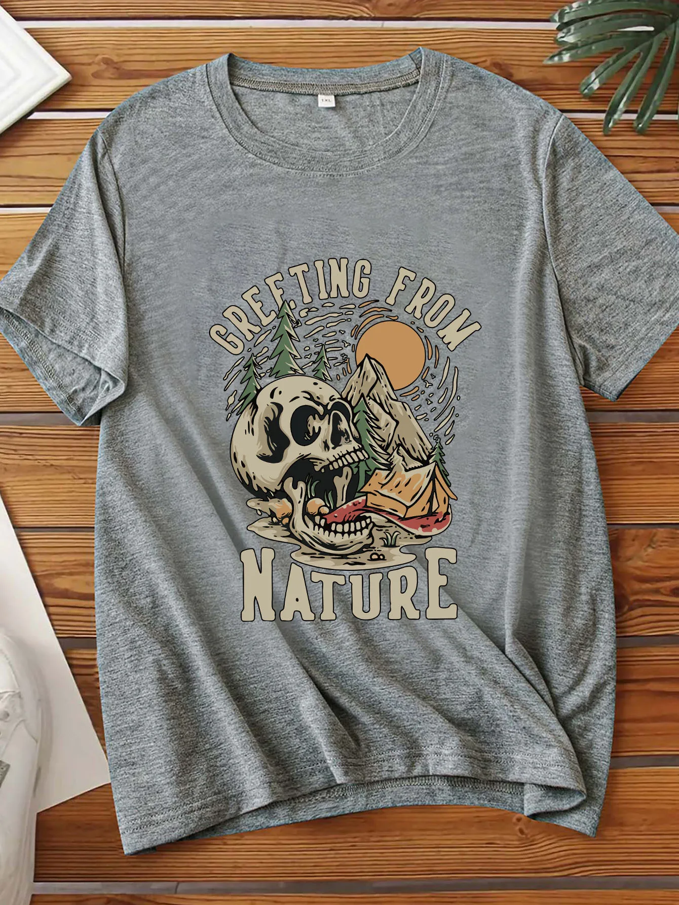

Women's Large Size Printed round Neck Short Sleeve T-shirt 1-7XL Comfortable Casual Top in European Style