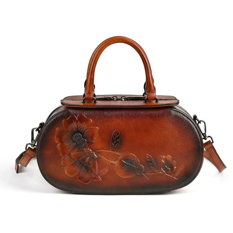 Retro frauen Taschen Top Schicht Rindsleder Handtasche Retro Frauen Cheongsam Tasche Single-schulter Umhängetasche Paket Mode Frauen Tasche