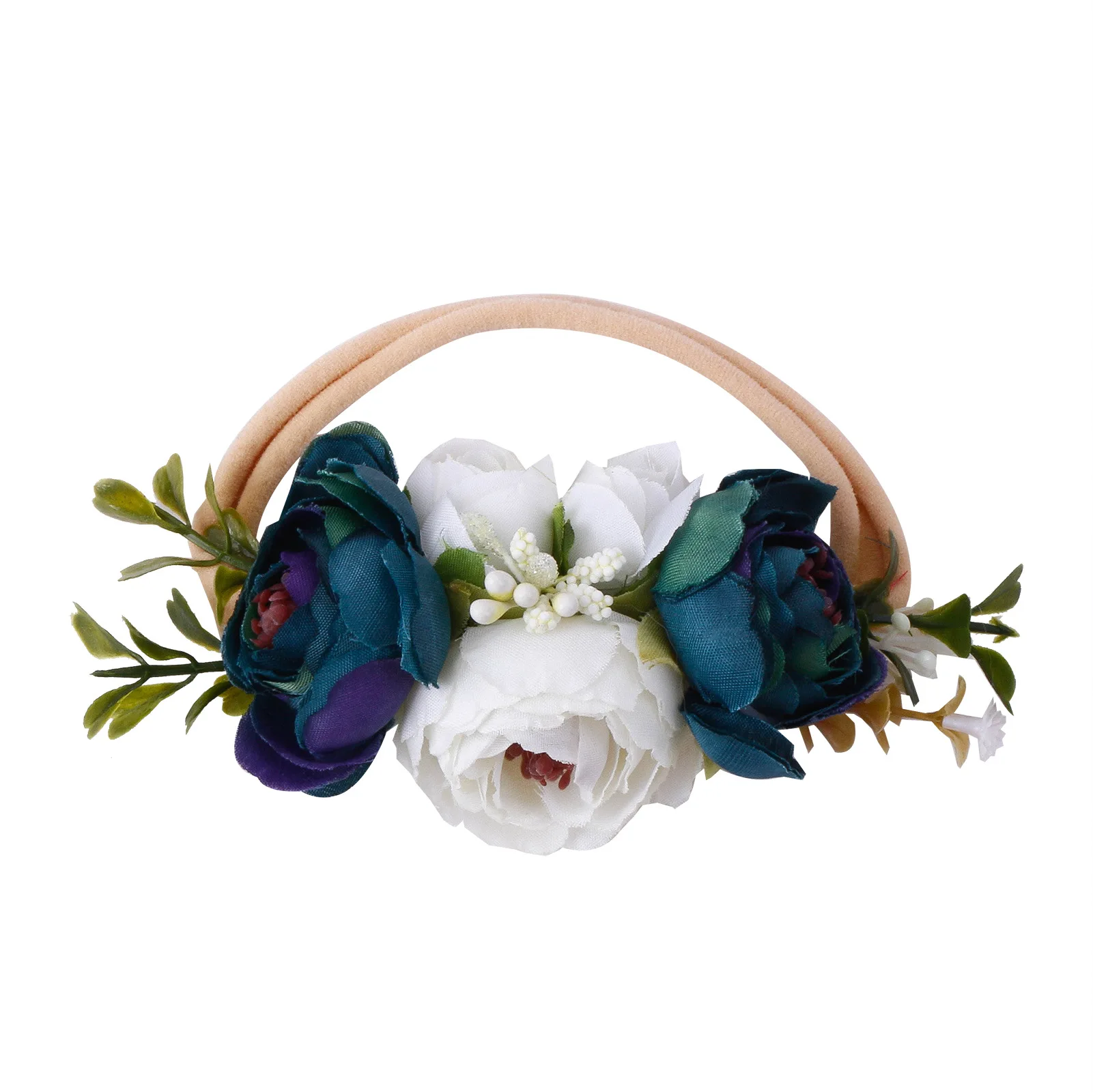 Headband idílico fresco para meninas do bebê, Headband flor super elástica para o desempenho, novo, 2024