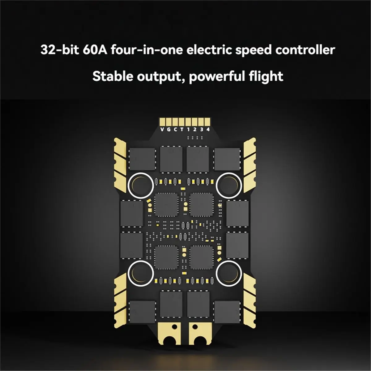 60A 4-in-1 6S 32-Bit ESC Supported DShot600/300 BL32 Firmware for RC FPV Drone