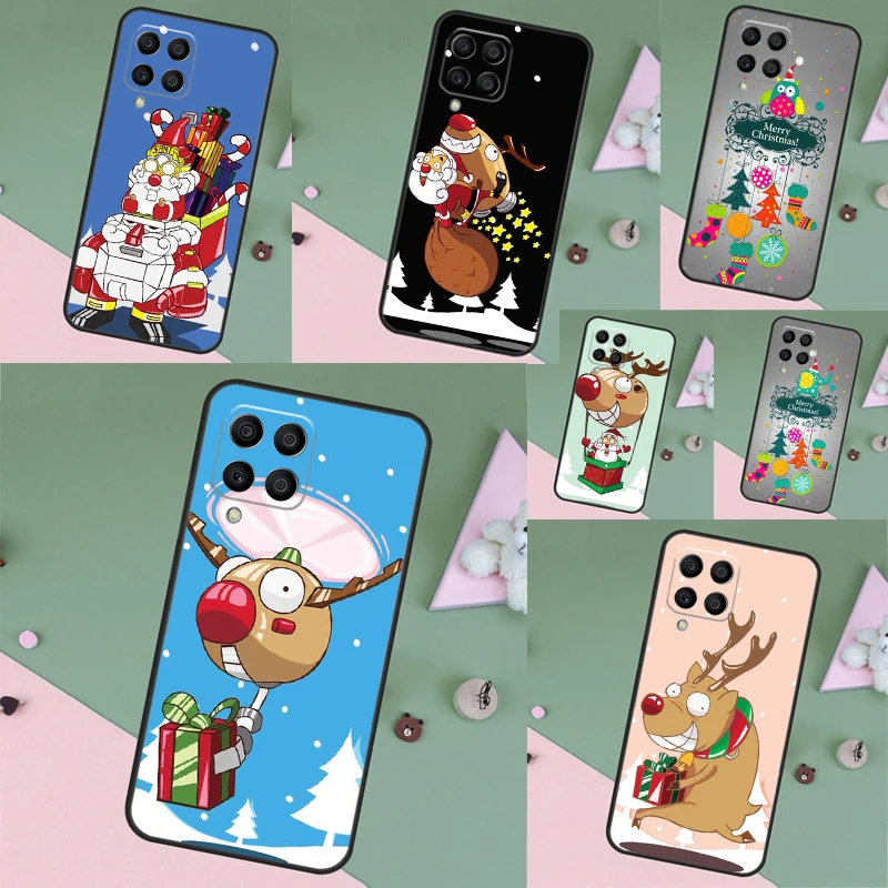 Merry Christmas Decorations Reindeer Phone Case For Samsung Galaxy M32 M52 M11 M31 M51 M23 M33 M53 M54 M34 M14 M12 M31s M20 M13