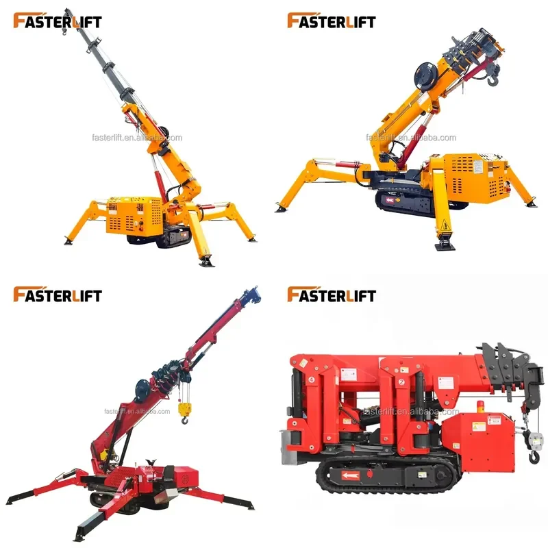 2026 CE Portable Mini Crane Spider Construction Crawler with Core Components Engine Motor Pump Gearbox Mini Moving Lifting